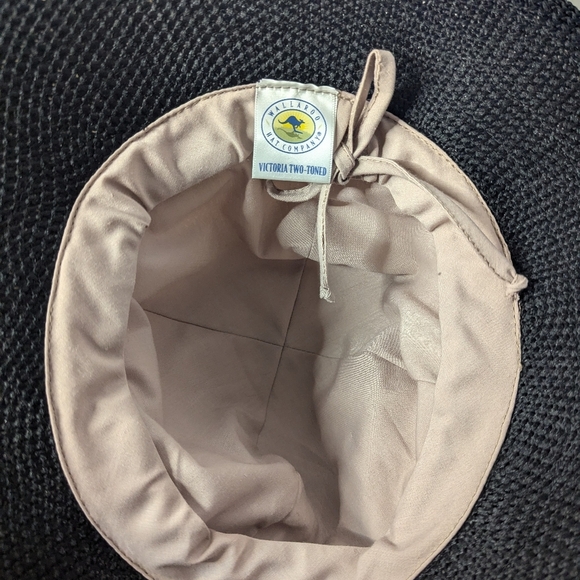 Wallaroo Victoria Two-Toned Sun Hat  Tan Black Wide Brim Boulder Colorado - Picture 5 of 5